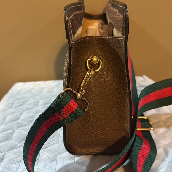 Gucci Ophidia Cherry Clutch-EUC Velcro Closure Added D Rings & Unbranded Strap - Picture 3 of 15